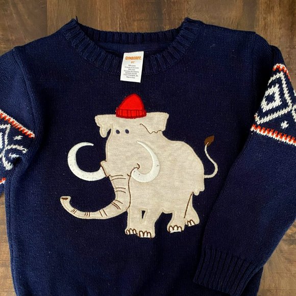 Gymboree Navy Elephant Sweater - 3T - Picture 1 of 3